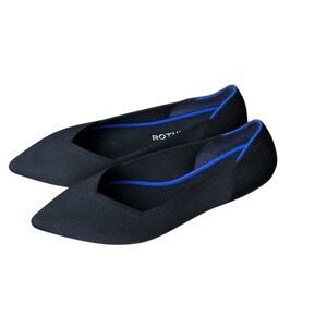 Rothy's Black The Point Shoes Size 8.5 Slip On Flats